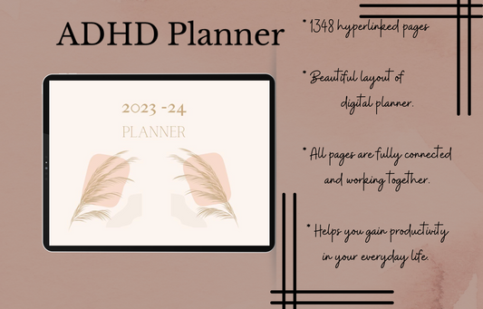 "Focused Mind Planner: Minimalist ADHD Organizer – Simplified Daily Scheduling for Improved Focus & Productivity – Ideal for Adults & Kids"