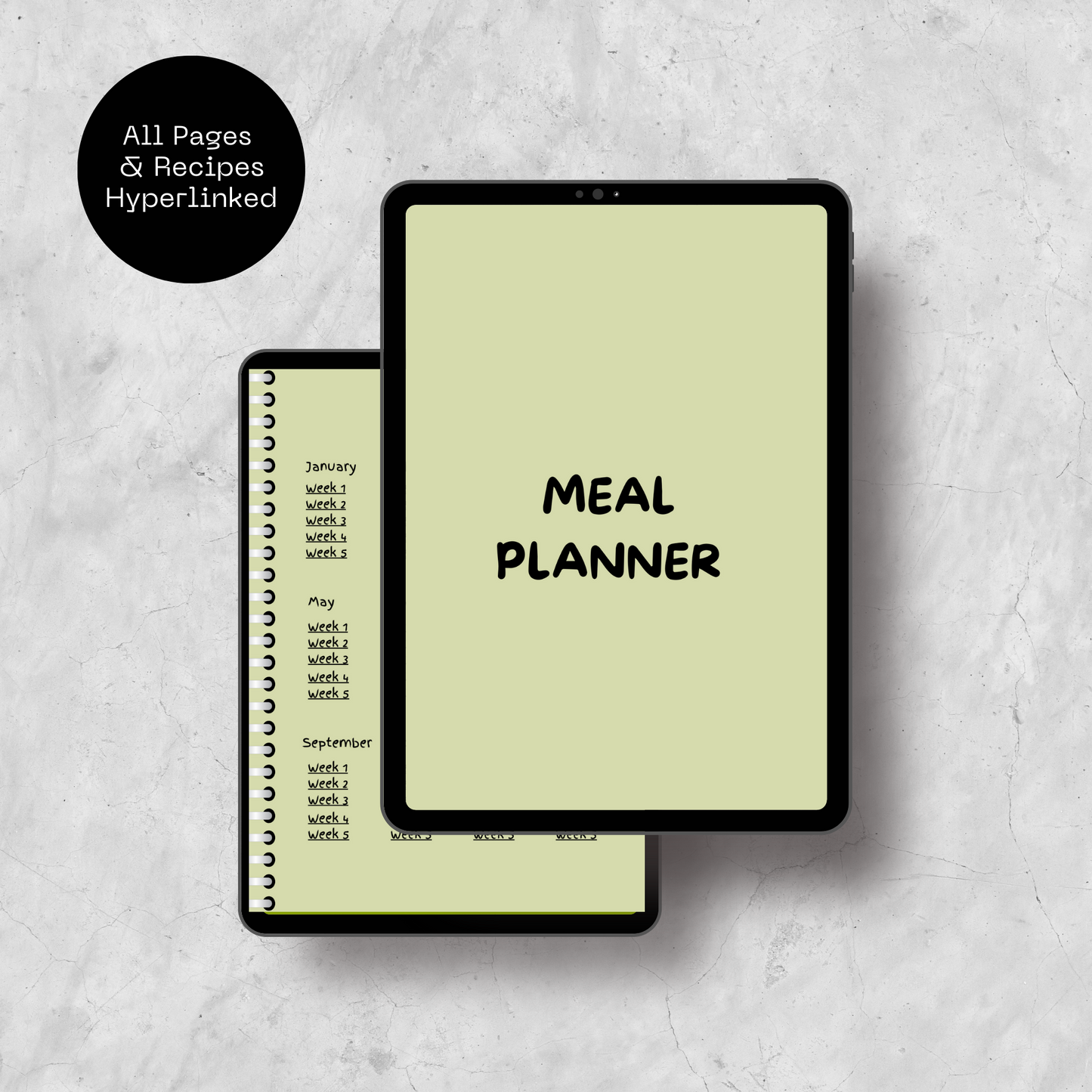 Dinner Designed On A Dime - Undated Meal Planner with Hand-Written Recipes